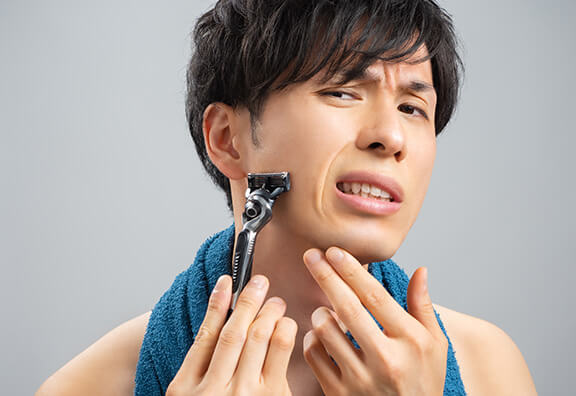 シェービングの刺激