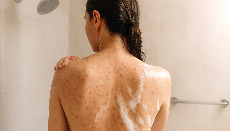 背中についたシャンプーはしっかり流す